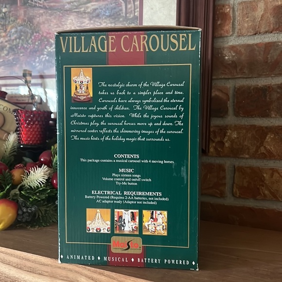 ❤️1998 Maisto Christmas Collection animated musical "VILLAGE CAROUSEL - Picture 11 of 11